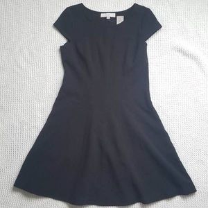 LOFT CAP SLEEVE FLOUNCE BOTTOM FIT  & FLARE DRESS